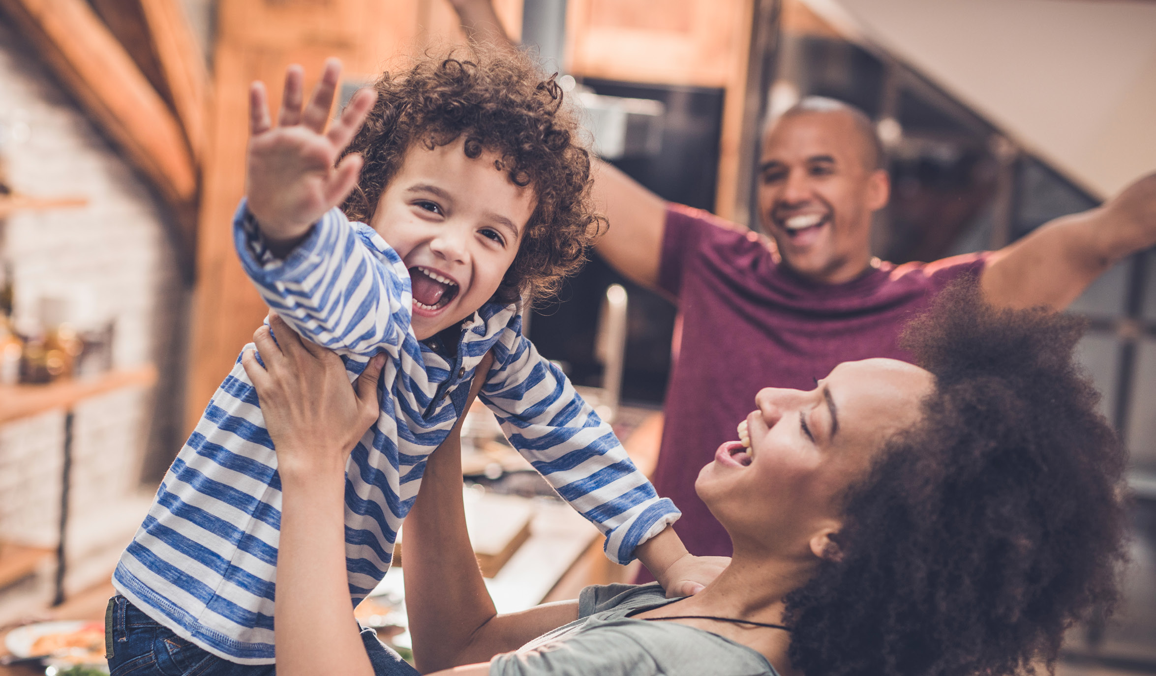 happy family smiling together