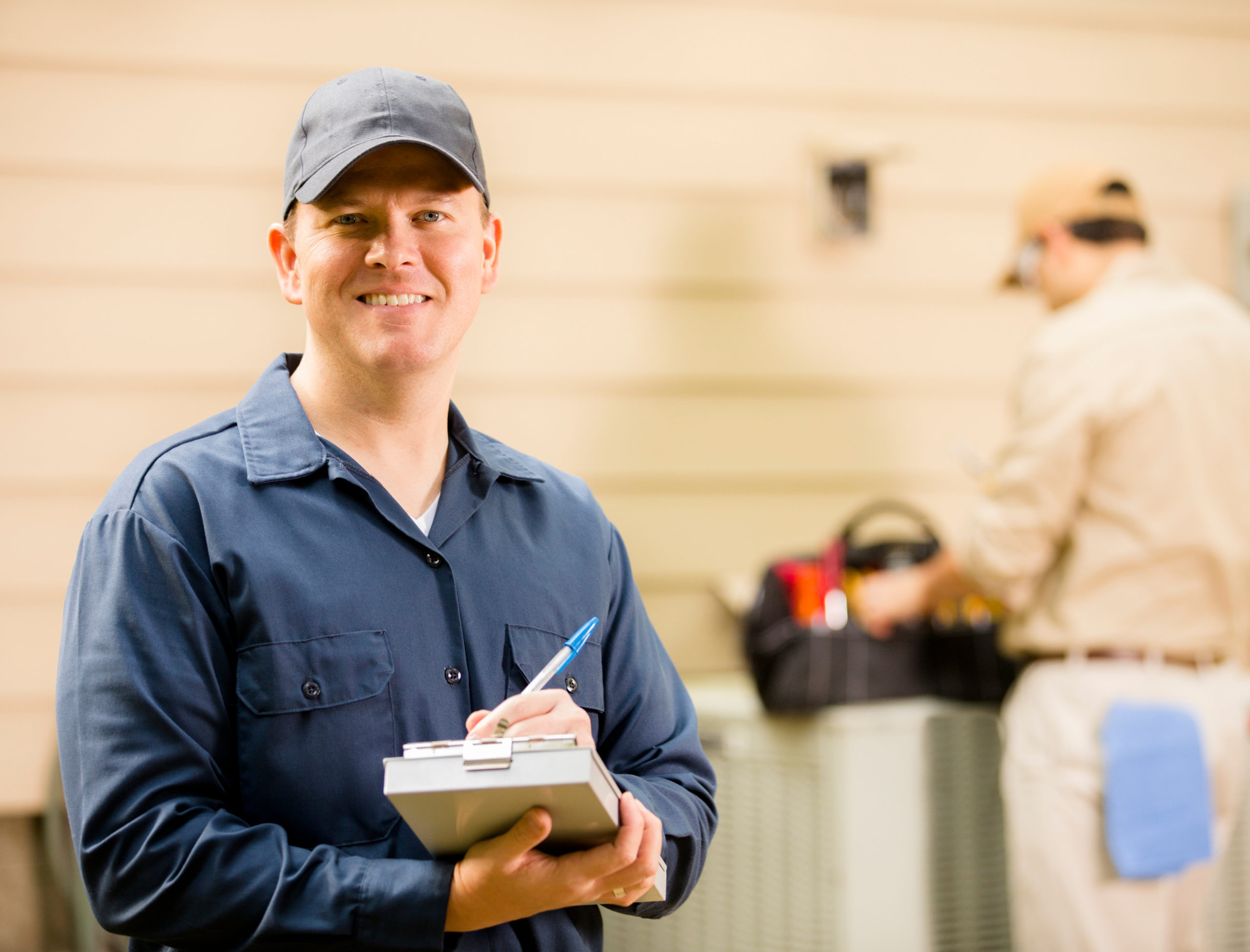 HVAC technicians at work