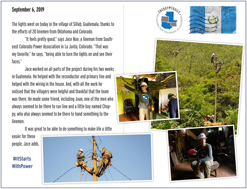Photos & Text For Sept. 6, 2019 Guatemala Electrical Power Line Construction