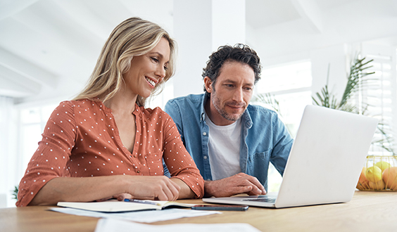 Couple at computer