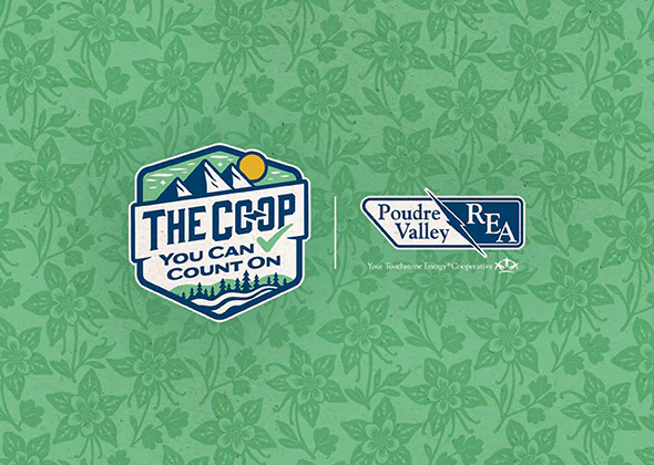 PVREA 2026 Annual Meeting Graphic with The Co-op You Can Count On Logo.