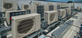 series of rooftop heat pumps