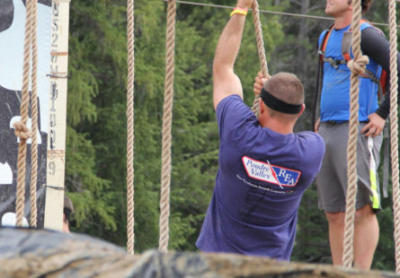 employee on ropes course