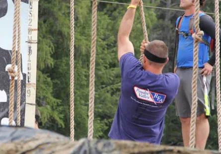 employee on ropes course